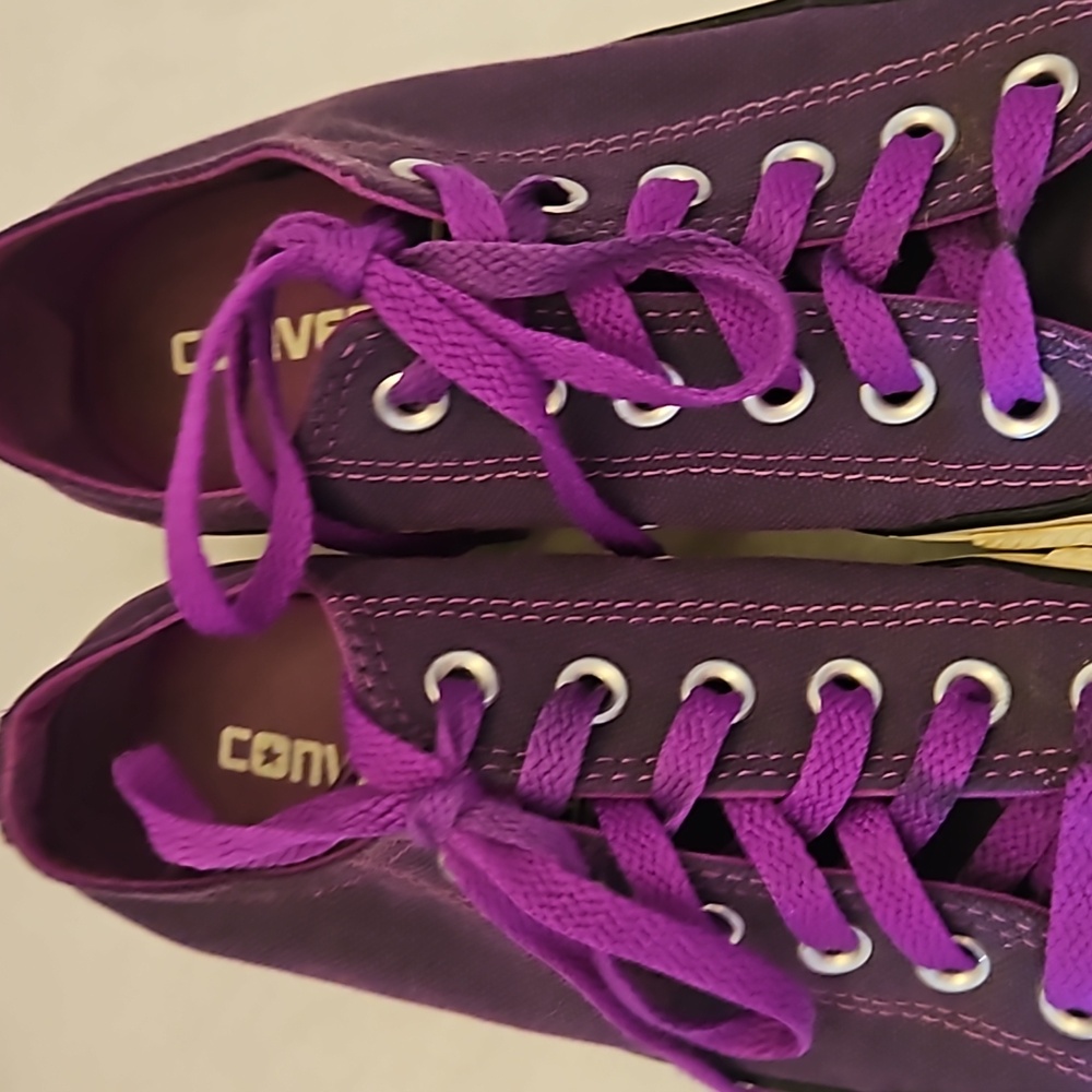Converse | Women's All Star Purple Classic Low-Top Lace-Up Athleisure Sneaker 7